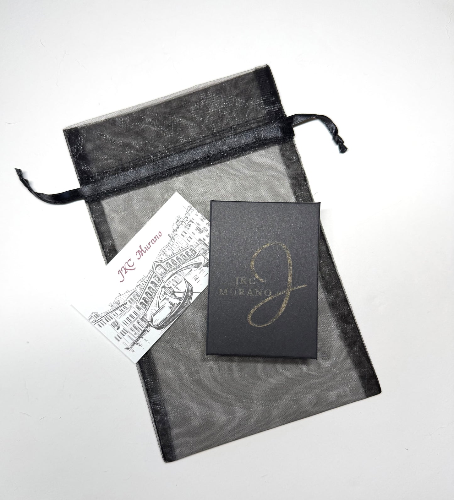 Murano Black White Swirl Chunky Abstract Gold Necklace