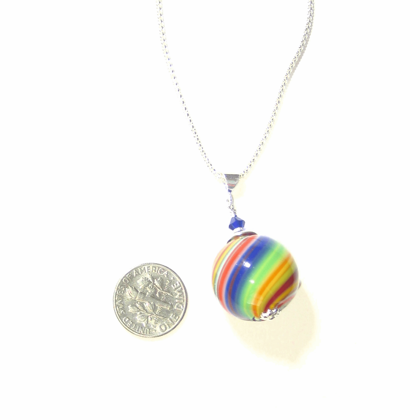 Murano Blown Colorful Ball Pendant - JKC Murano