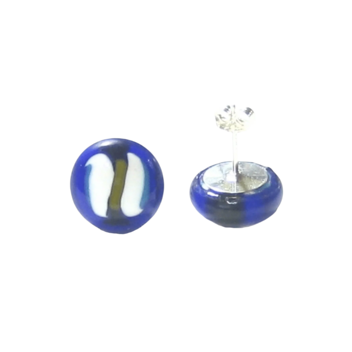 Murano Glass Butterfly Sterling Silver Post Earrings - JKC Murano