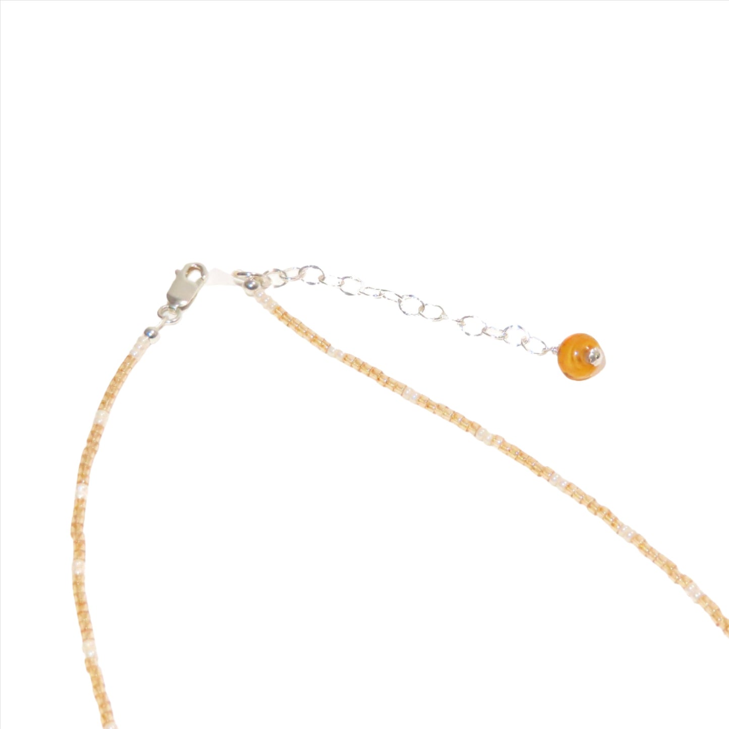 Murano Glass Topaz Swirl Tube Necklace by JKC Murano