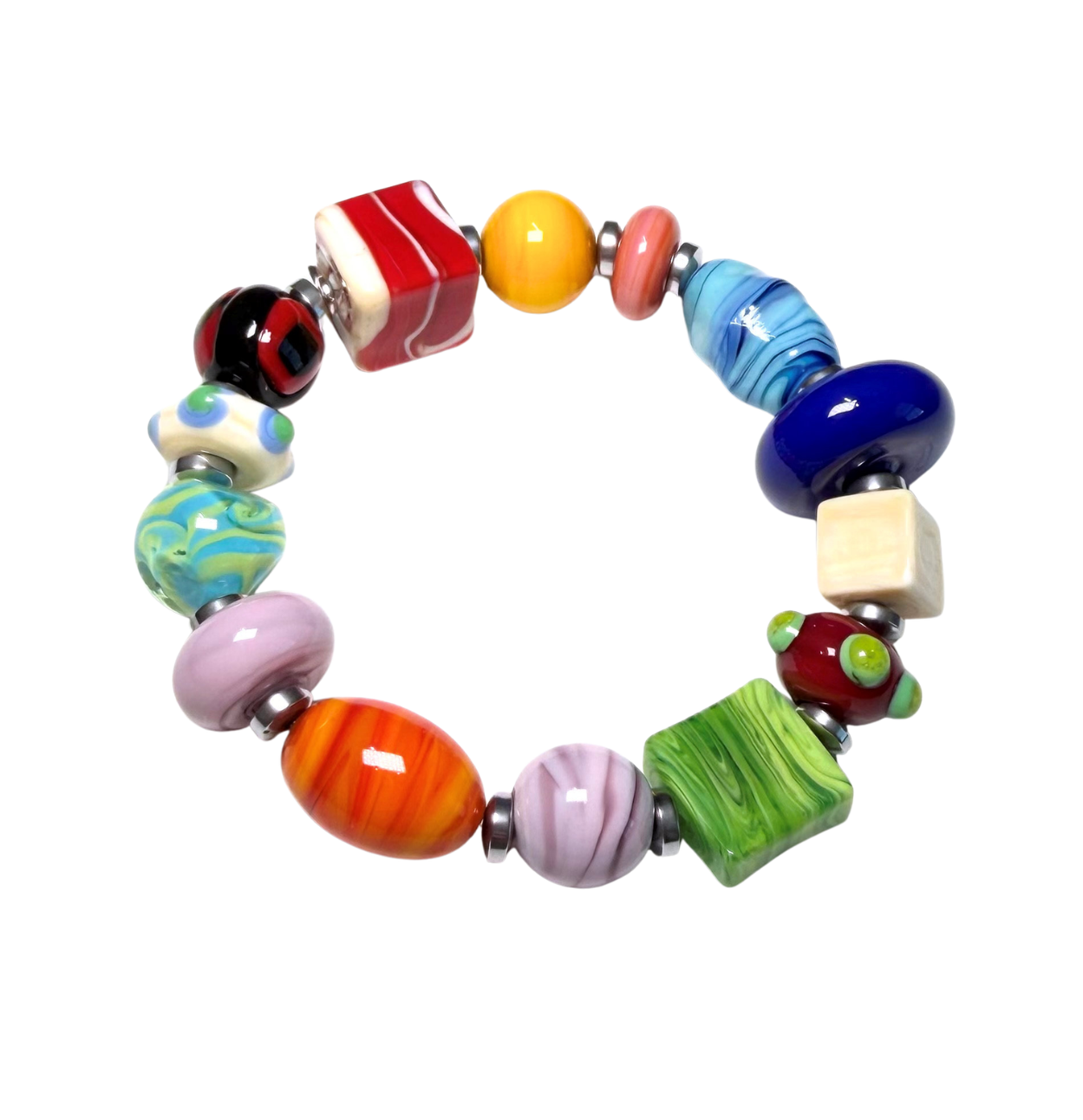 Murano Glass Bracelet – Colorful Handmade Italian Beads