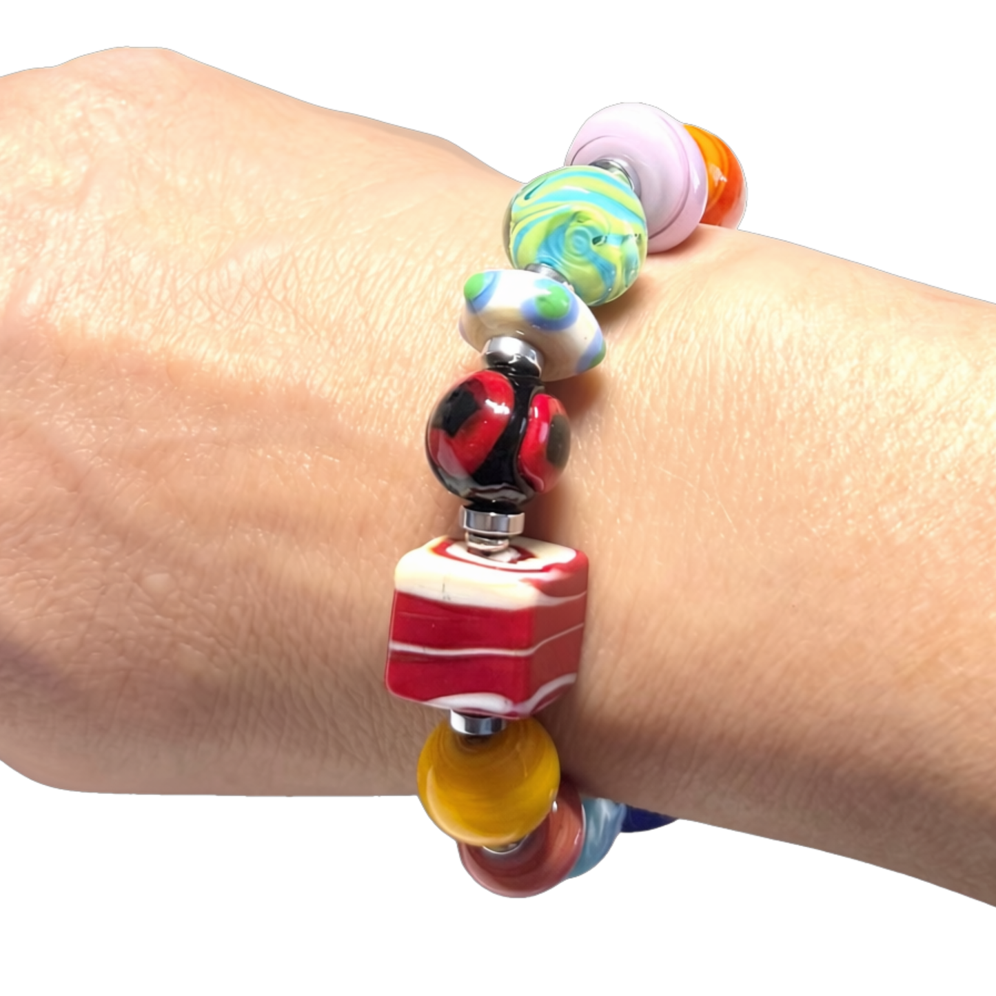 Murano Glass Bracelet – Colorful Handmade Italian Beads