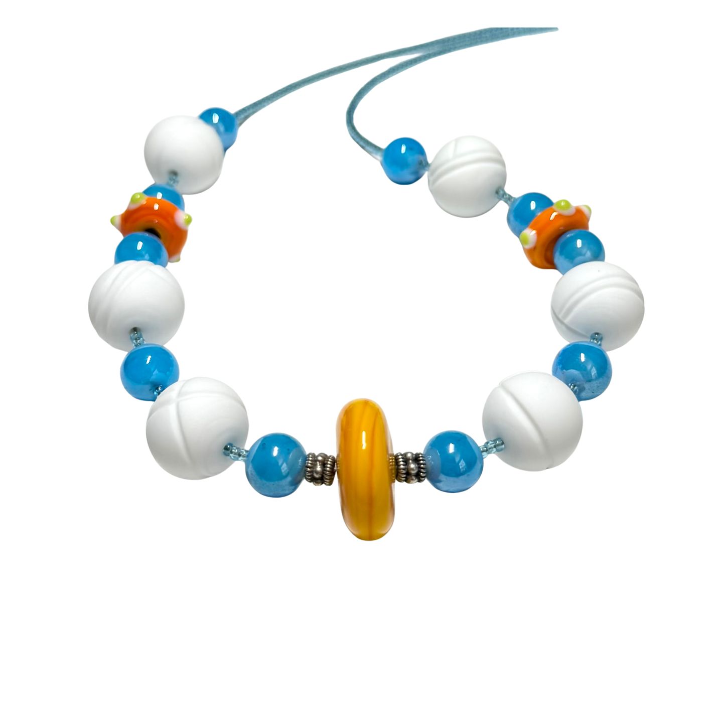Thalassa Murano Glass Statement Sterling Silver Necklace