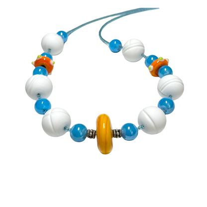 Thalassa Murano Glass Statement Sterling Silver Necklace