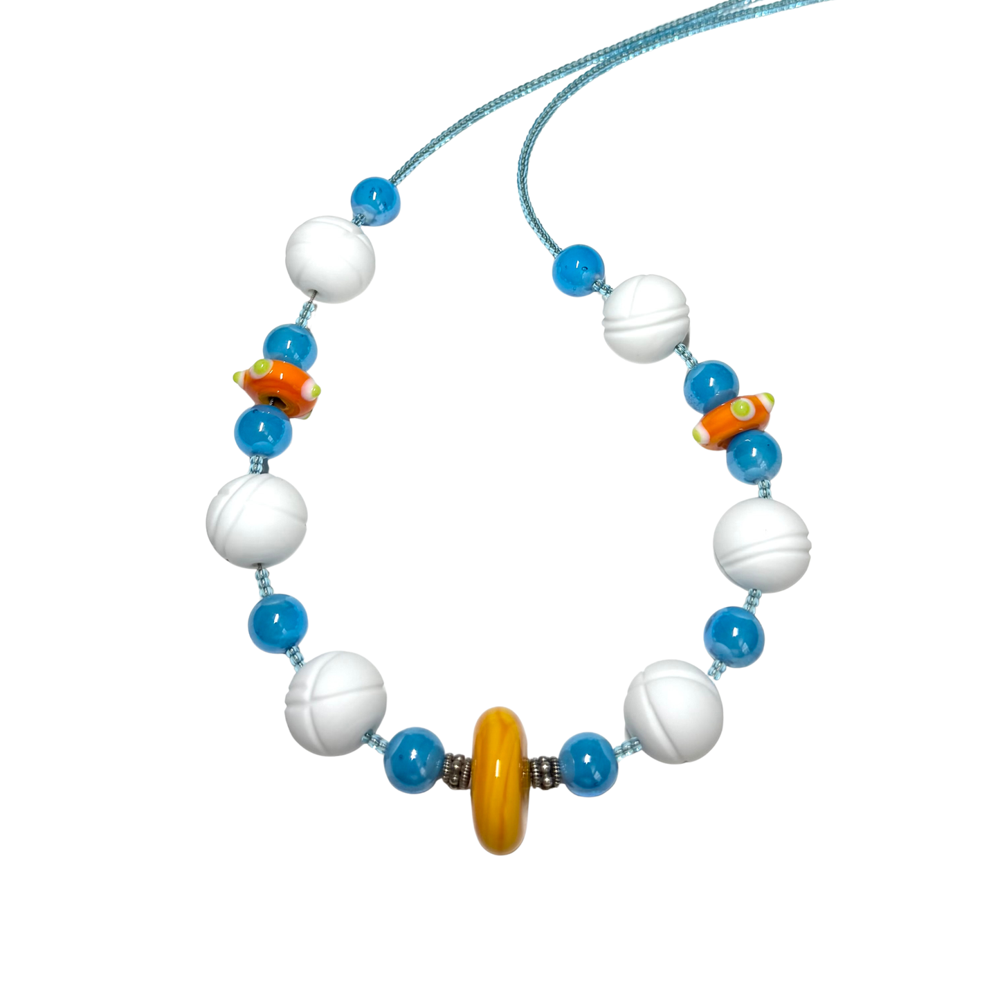 Thalassa Murano Glass Statement Sterling Silver Necklace