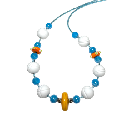 Thalassa Murano Glass Statement Sterling Silver Necklace