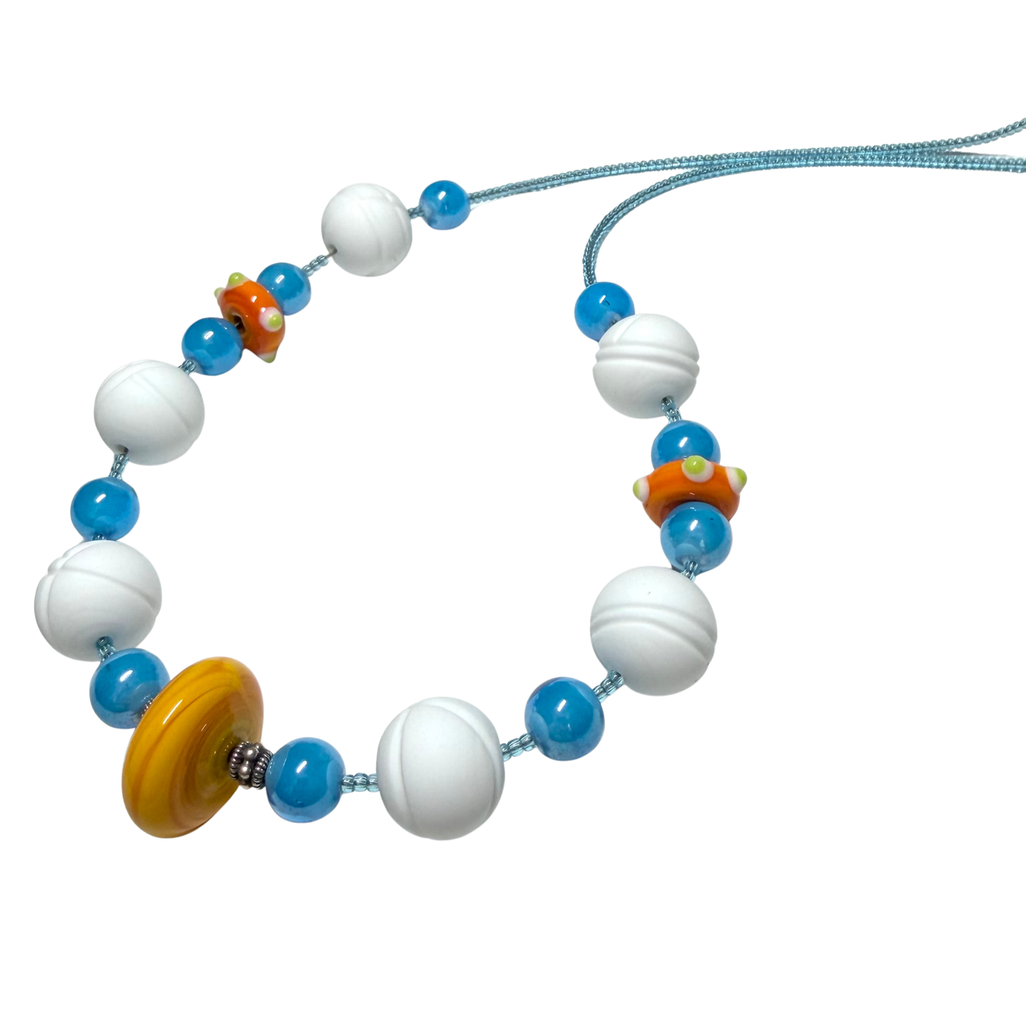 Thalassa Murano Glass Statement Sterling Silver Necklace