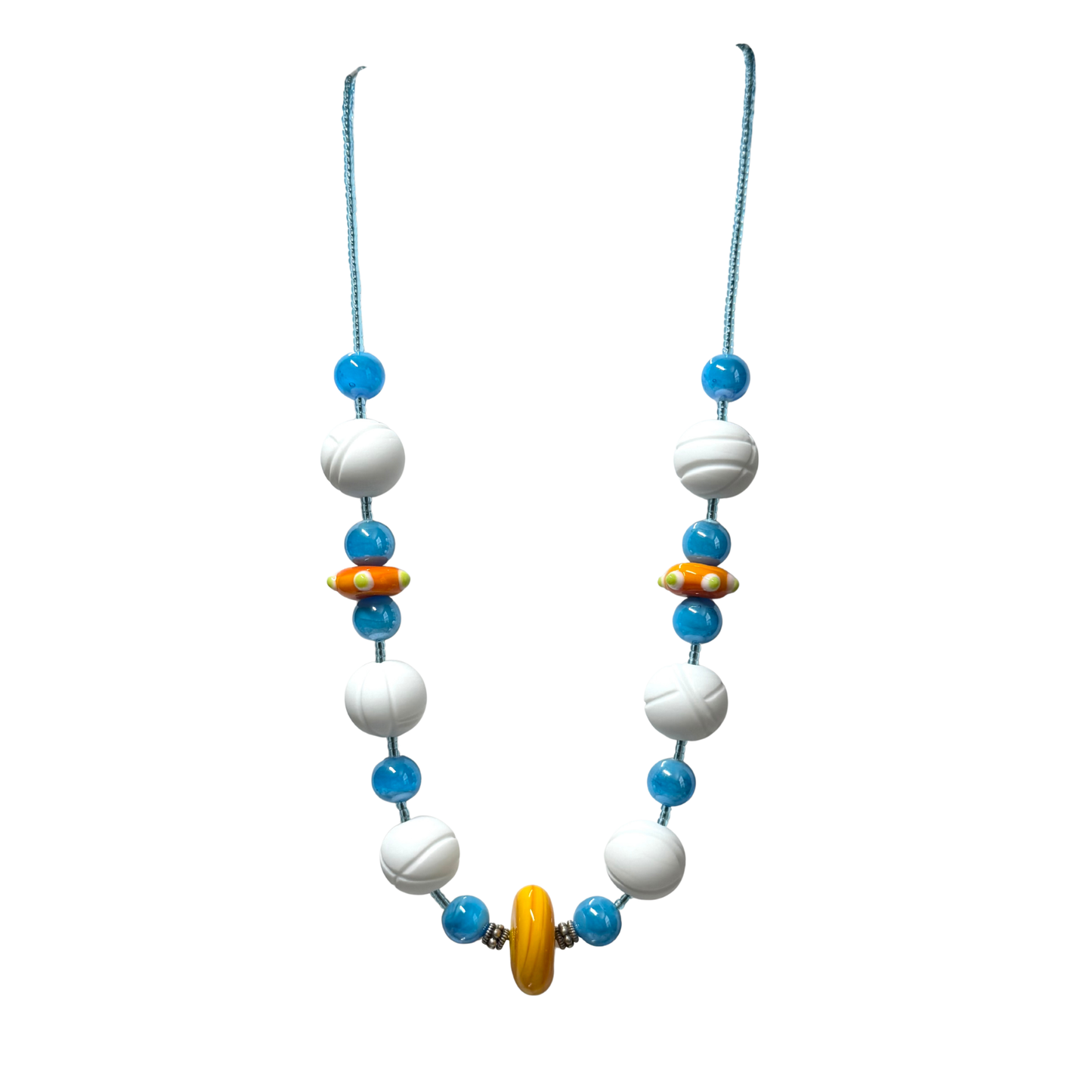 Thalassa Murano Glass Statement Sterling Silver Necklace