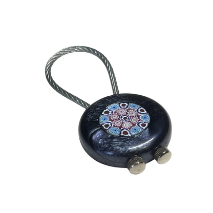 Murano Dark Gray Pearl Keychain
