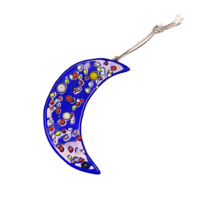 Murano Glass Blue Moon Millefiori Tree Ornament