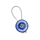 Murano Glass Blue Millefiori Disc Keychain