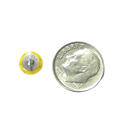Millefiori Yellow Small Sterling Silver Post Earrings, Studs - JKC Murano
