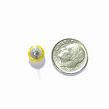 Millefiori Yellow Small Sterling Silver Post Earrings, Studs - JKC Murano
