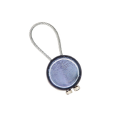 Murano Glass Black Red Millefiori Disc Keychain