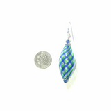 Blue Green Mouth Blown Glass Murano Earrings - JKC Murano