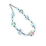 Murano Glass Fun Confetti Square Silver Necklace