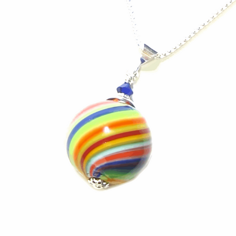 Murano Blown Colorful Ball Pendant