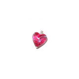 Murano Glass Pink Dichroic Heart Pendant