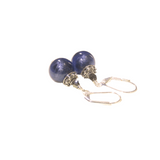 Italian Murano Glass Plum Purple Sterling Silver Earrings - JKC Murano