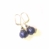 Italian Murano Glass Plum Purple Sterling Silver Earrings - JKC Murano