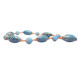 Murano Turquoise Copper Beaded Necklace