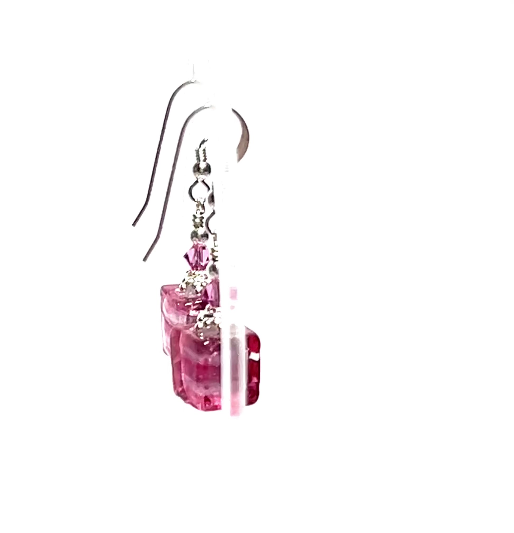 Murano pink swirl cube video