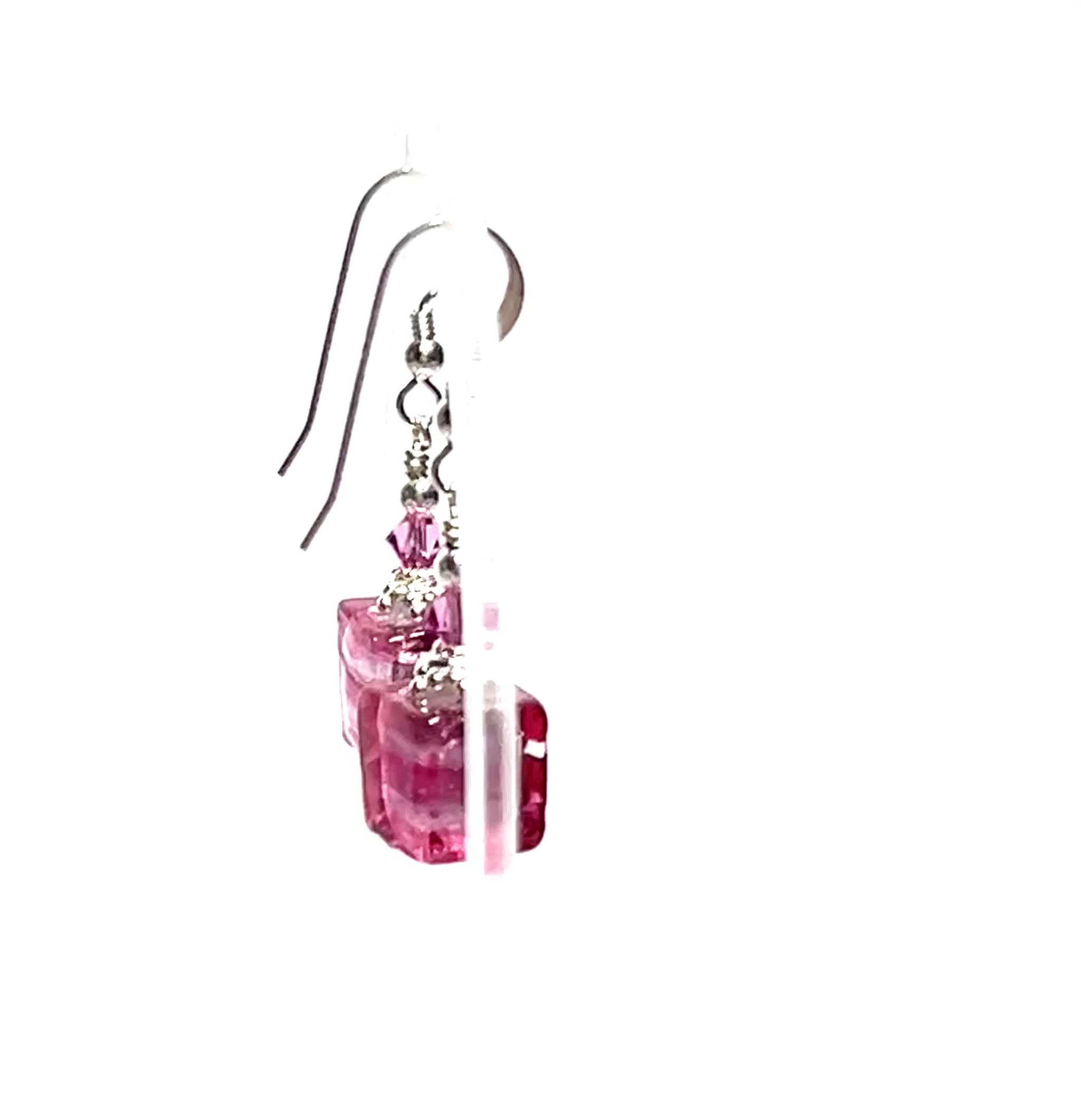 Murano pink swirl cube video