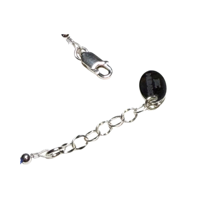 Blue Gray Murano Glass Swarovski® Pearl Sterling Silver Bracelet