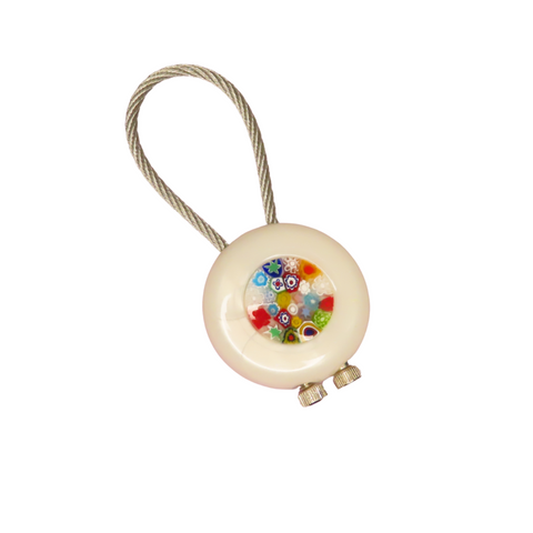 Murano Glass Pearl Colorful Millefiori Keychain