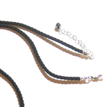 Murano Glass Black Topaz Snake Pendant