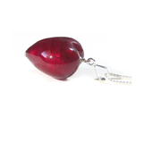 Murano Glass Dark Red Heart Pendant, Genuine Venetian Glass - JKC Murano