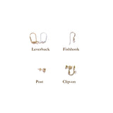 Murano Glass Peach Ball Dangle Gold Earrings - JKC Murano