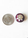 Murano Glass Ruby Red White Flower Post Earrings, Stud - JKC Murano
