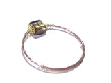 Murano Glass Brown Green Gold Bangle Bracelet - JKC Murano