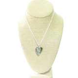 Murano Glass Small Gray Heart Pendant - JKC Murano