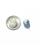 Millefiori Aqua Small Sterling Silver Post Earrings, Stud - JKC Murano