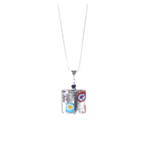 Murano Glass Black Millefiori Square Pendant - JKC Murano