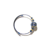 Murano Blue Gold Bangle Bracelet, Venetian Jewelry - JKC Murano
