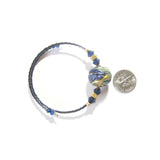 Murano Blue Gold Bangle Bracelet, Venetian Jewelry - JKC Murano