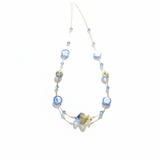 Murano Glass Blue Twist Gold Necklace by JKC Murano - JKC Murano