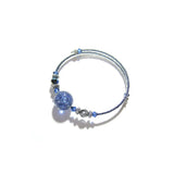 Murano Glass Dark Blue Bangle Bracelet, Venetian Glass Jewelry - JKC Murano