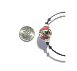 Murano Glass Red Leopard Sterling Silver Bangle Bracelet - JKC Murano