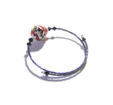 Murano Glass Red Leopard Sterling Silver Bangle Bracelet - JKC Murano