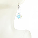 Murano Glass Colorful Millefiori Ball Dangle Silver Earrings - JKC Murano