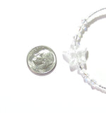 Murano Glass Clear Silver Star Bangle Bracelet - JKC Murano