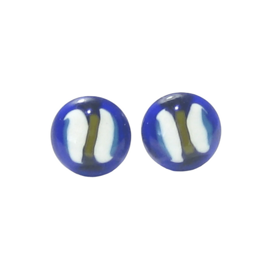 Murano Glass Butterfly Sterling Silver Post Earrings - JKC Murano