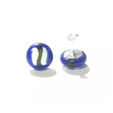 Murano Glass Butterfly Sterling Silver Post Earrings - JKC Murano