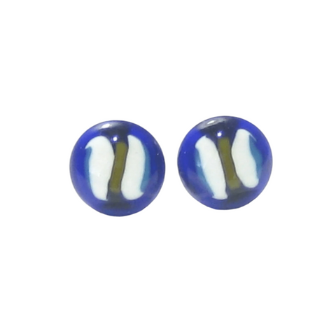 Murano Glass Butterfly Sterling Silver Post Earrings - JKC Murano