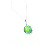 Murano Glass Colorful Aqua Green Disc Pendant - JKC Murano