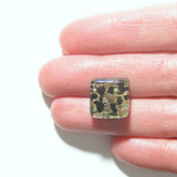 Murano Glass Black Green Gold Square Cuff Links - JKC Murano